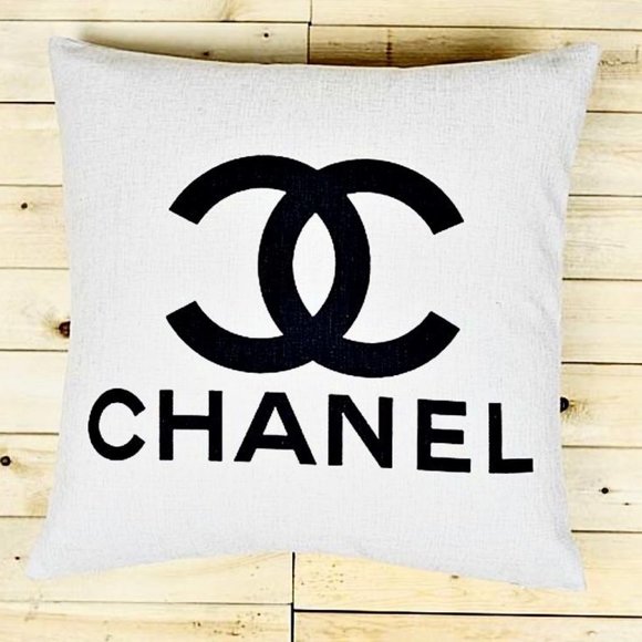 Handmade Accessories Chanel Blackwhite Square Decorative Throw